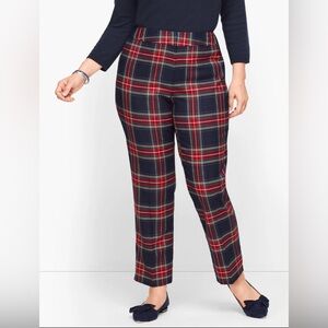 Talbots Black and Multicolor Plaid Ankle Pants size 16